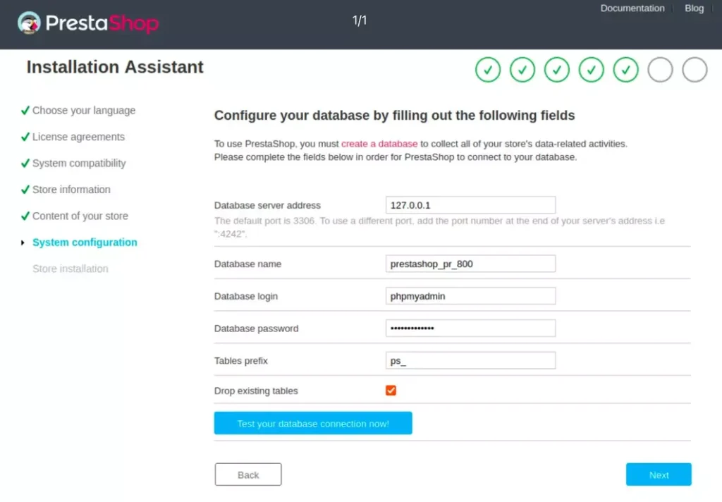 Prestashop System Configuration
